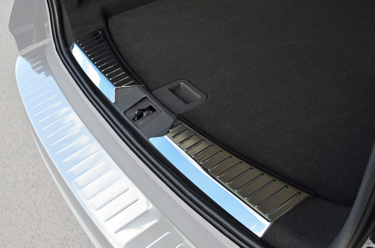 Inner Chrome Rear Bumper Sill Protector Trim Covers To Fit Ford Kuga