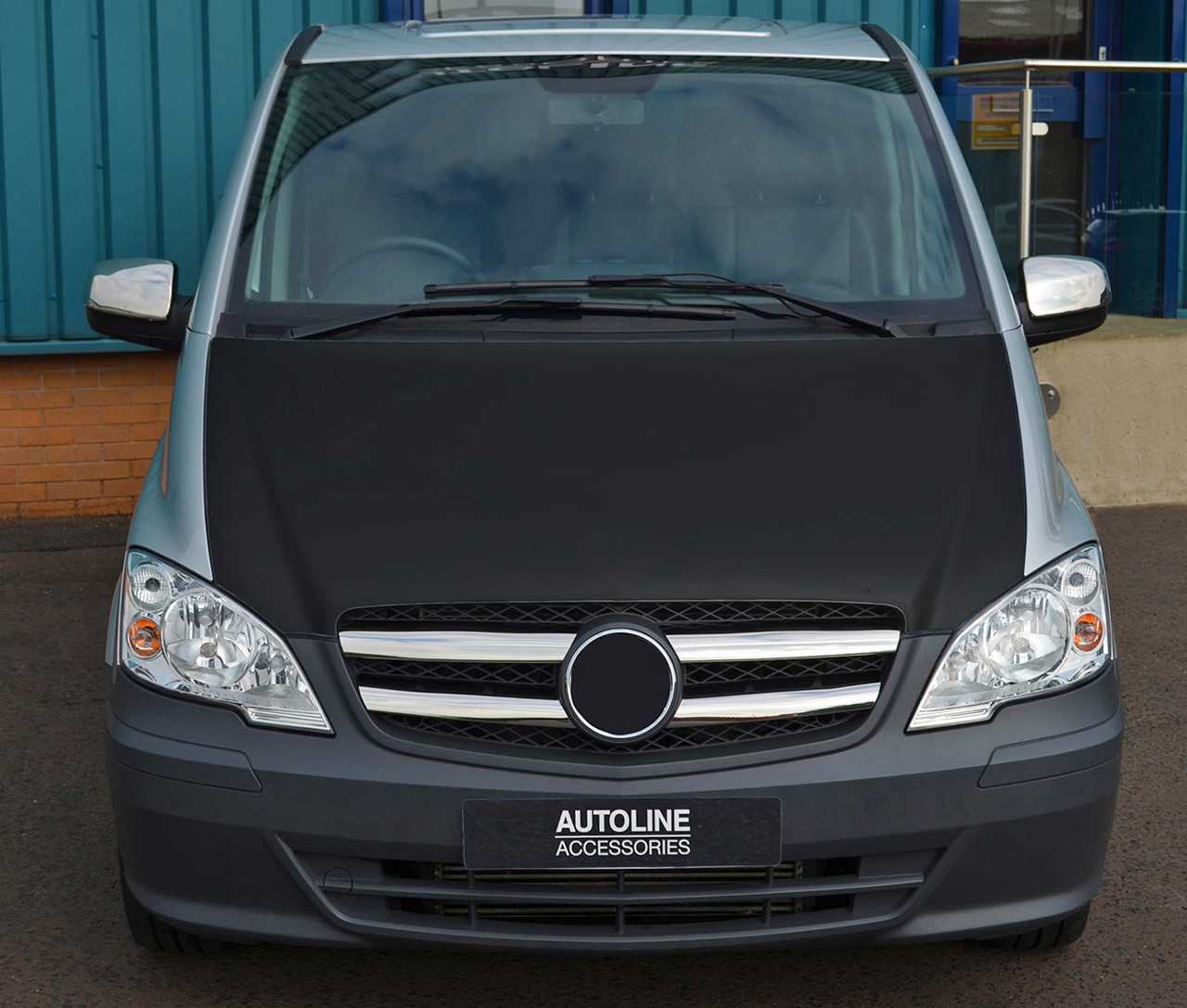 Black Front Bonnet Bra / Protector To Fit Mercedes Vito W639 (2003-14)