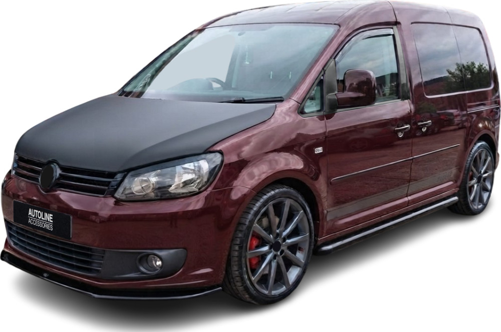 Black Front Bonnet Bra / Protector To Fit VW Caddy (2010-2015)