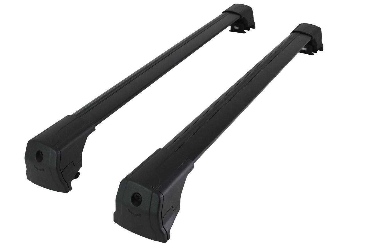 Black Cross Bars For Roof Rack Rails To Fit Kia Sportage V (2022+) 75KG Lockable