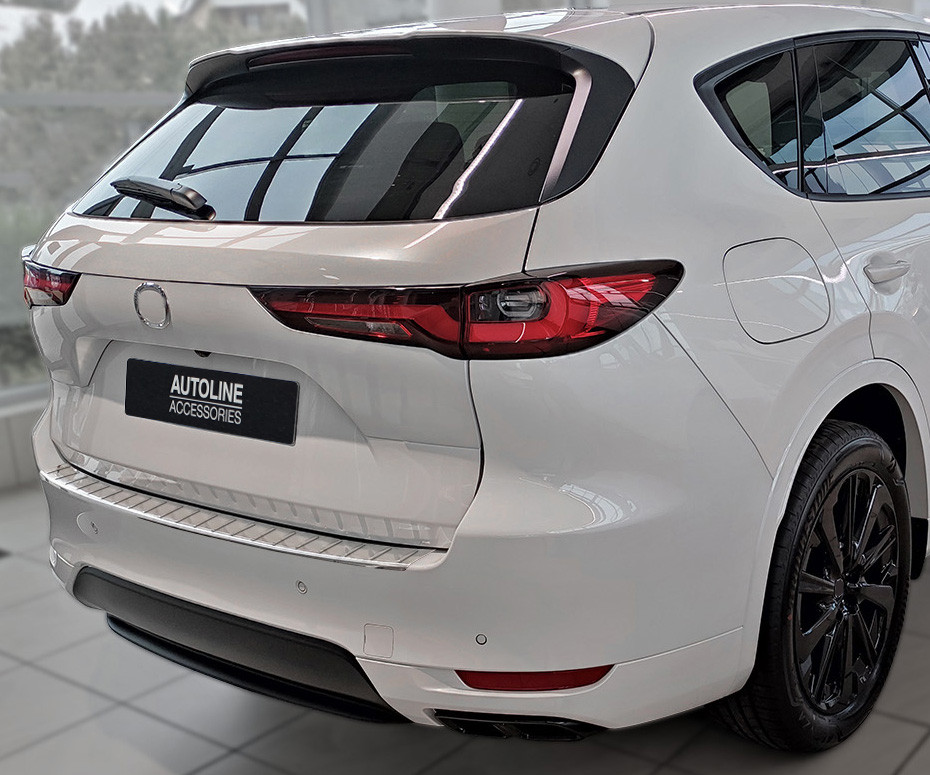 Lux Rear Bumper Protector Guard (Satin Silver) To Fit Mazda CX-60 (2022+)