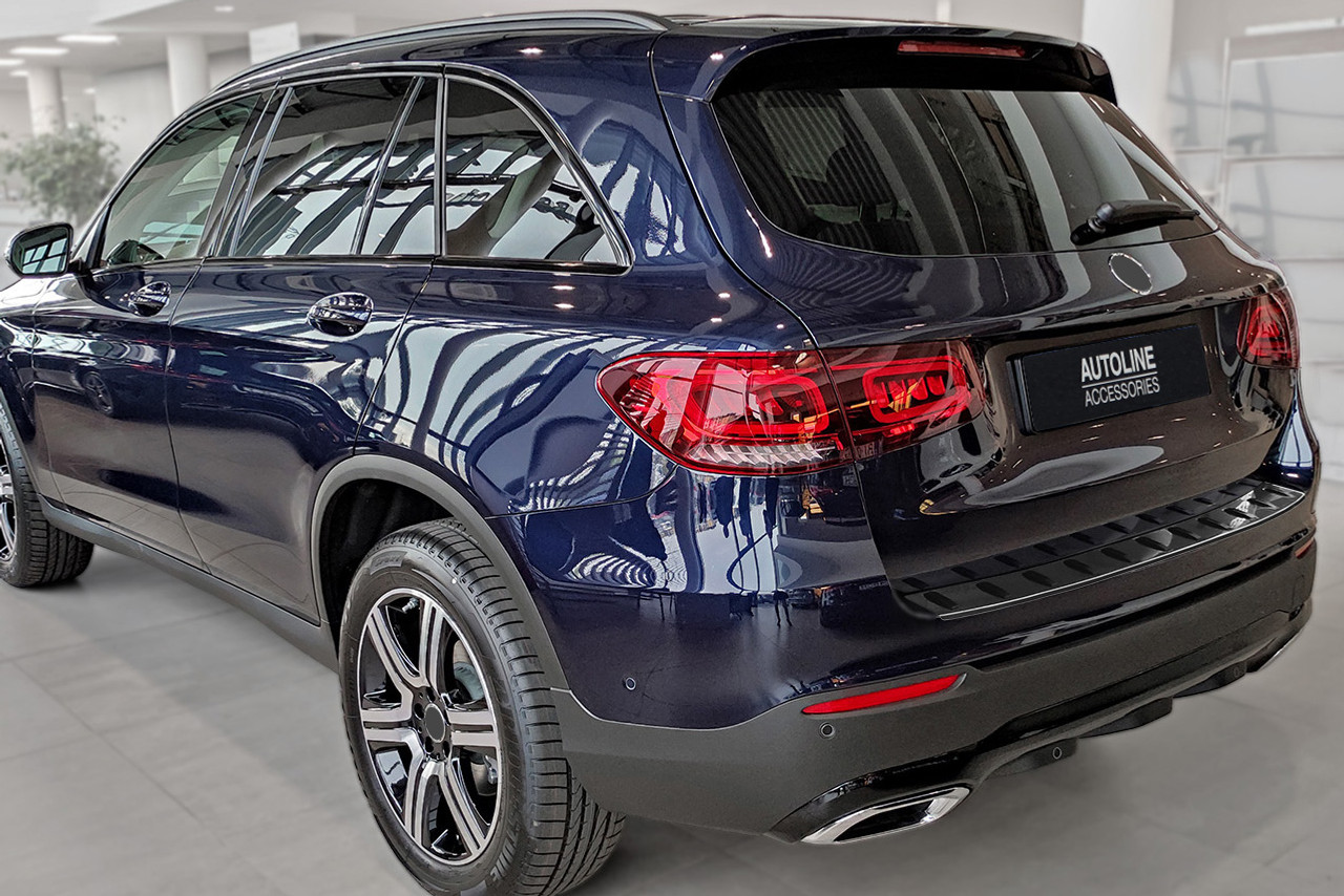 Reinforced Rear Bumper Protector For Mercedes GLC (2015-22) - Graphite Brushed