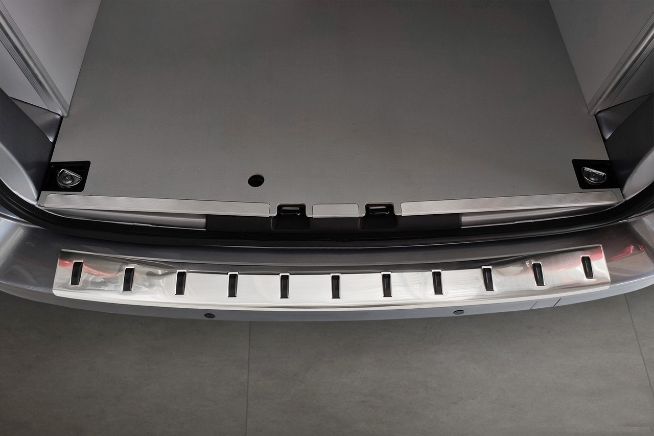 Silver Reinforced Rear Bumper Protector Guard To Fit Vauxhall Vivaro (2019+)