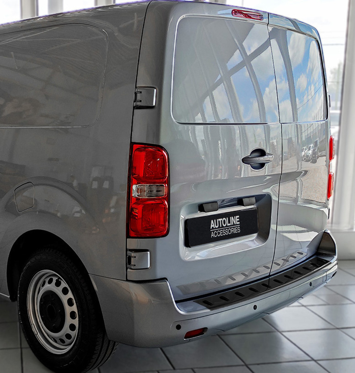 Black Reinforced Rear Bumper Protector Guard To Fit Vauxhall Vivaro (2019+) Black Reinforced Rear Bumper Protector Guard To Fit Vauxhall Vivaro (2019+)