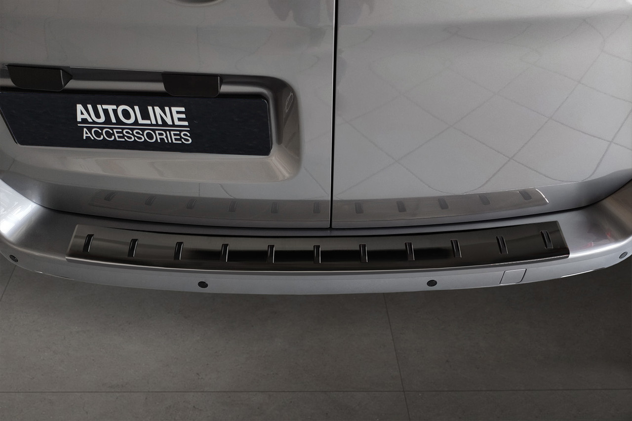Black Reinforced Rear Bumper Protector Guard To Fit Vauxhall Vivaro (2019+) Black Reinforced Rear Bumper Protector Guard To Fit Vauxhall Vivaro (2019+)