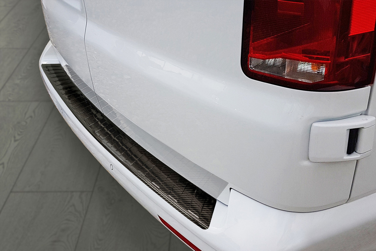 Rear Bumper Protector Guard (Real Carbon Fibre) For VW T5 Transporter (2003-15)