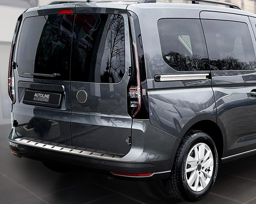 Reinforced Silver Rear Bumper Protector To Fit Volkswagen Caddy (2021+)