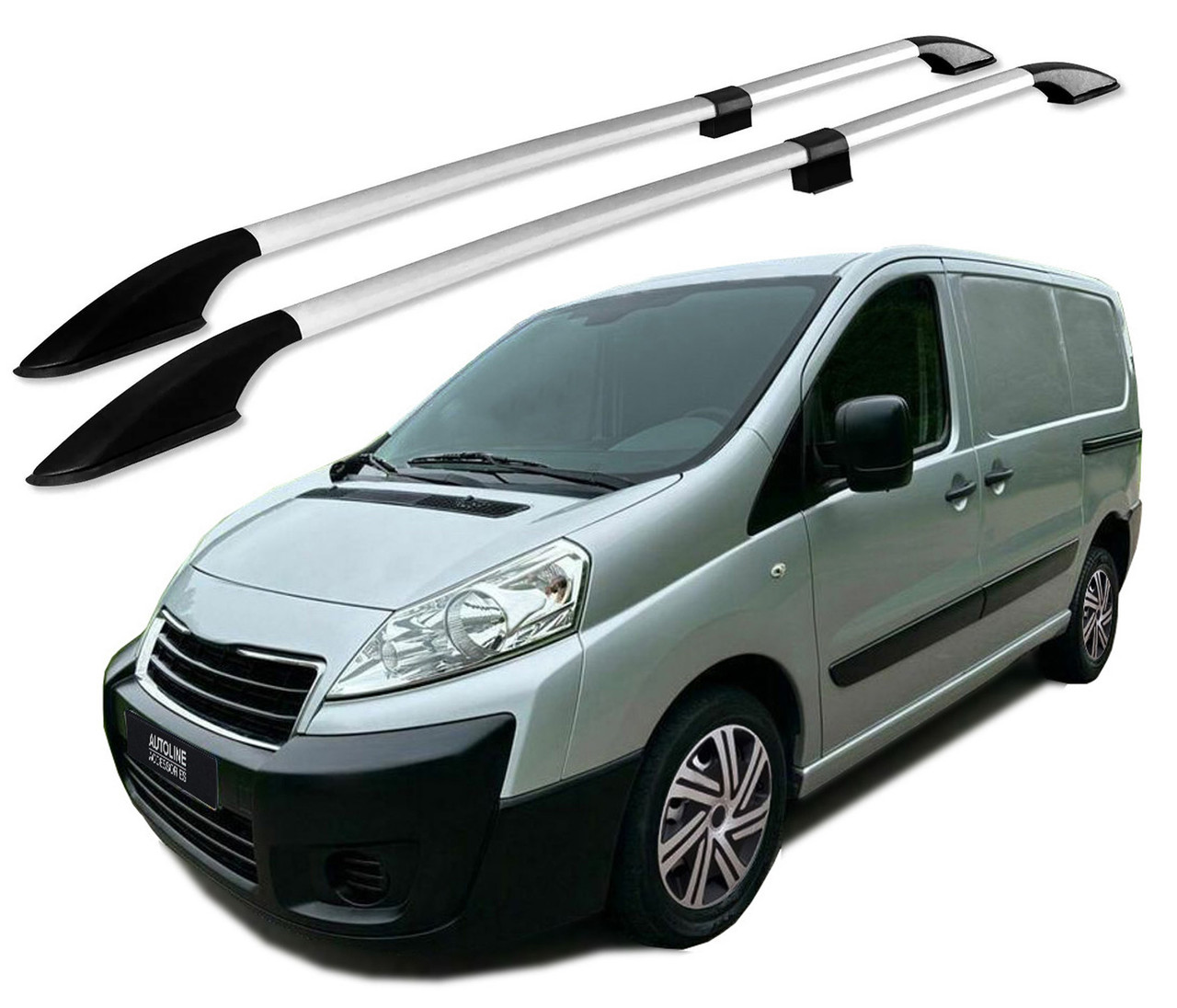 Aluminium Roof Rack Rails Side Bars For L1 Citroen Dispatch / Jumpy (2007-15)