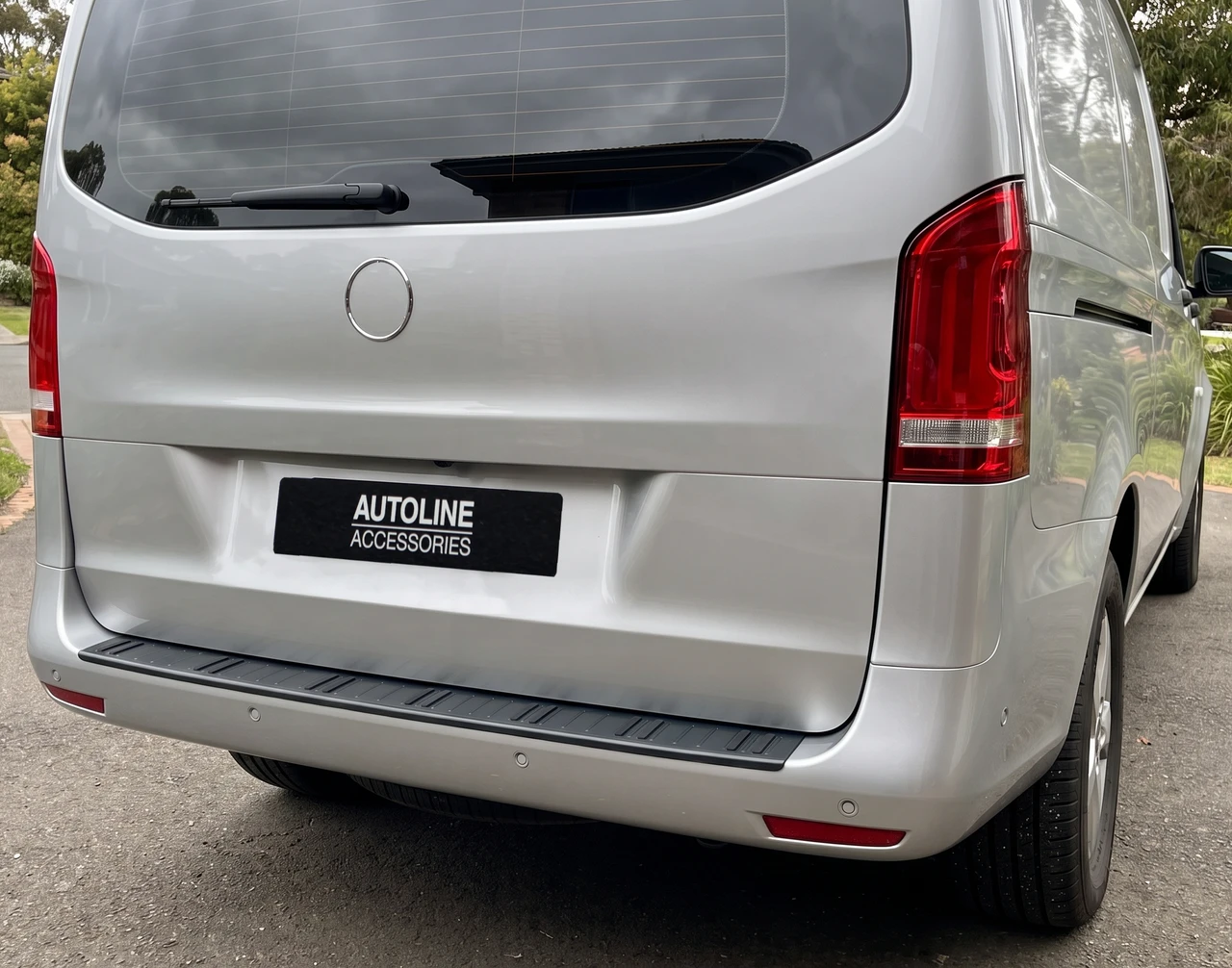 For Mercedes Vito W447 (2015+): Tough Rear Bumper Protector Guard Black Chrome