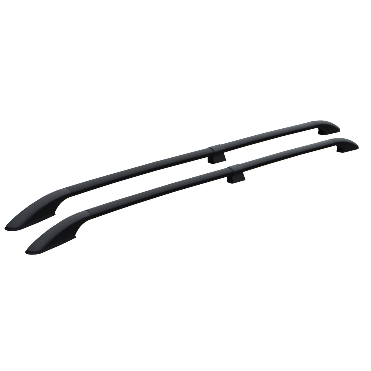 Black Aluminium Roof Rack Rails Side Bars To Fit L1 Peugeot Expert (2007-15)