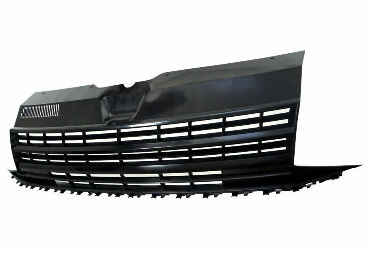 To Fit VW T6 Transporter (2015-2019): Black Debadged Front Grille Badgeless