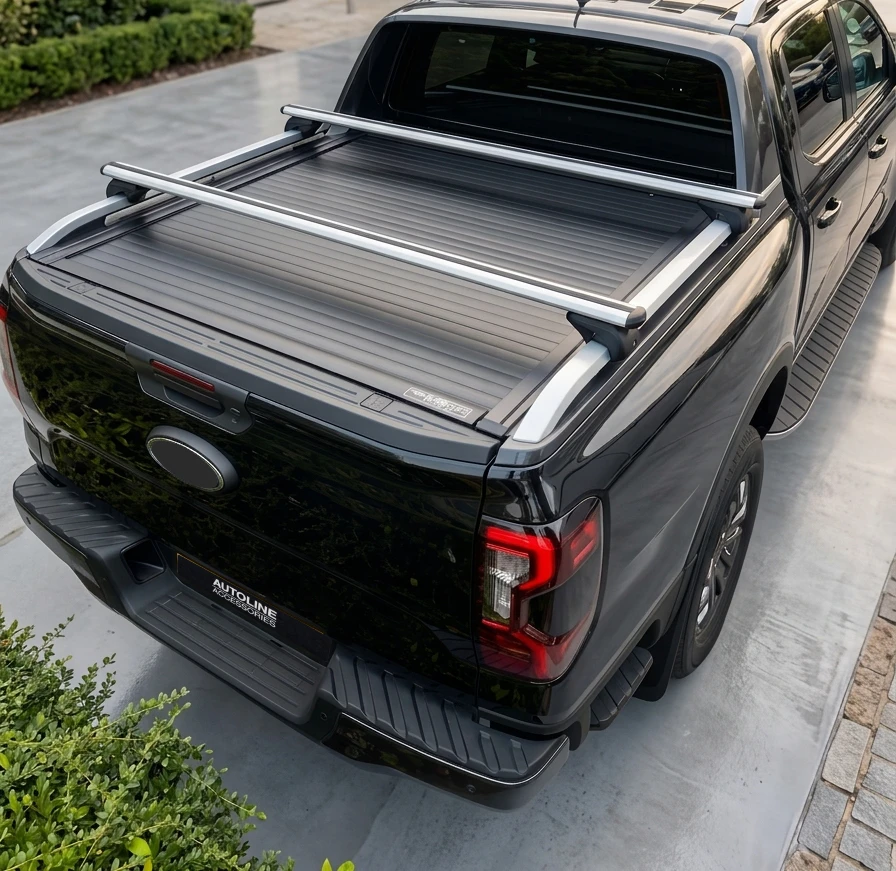 Cross Bar Rack For Rear Truck Bed Rails To Fit Ford Ranger (2023+) 75KG Lockable