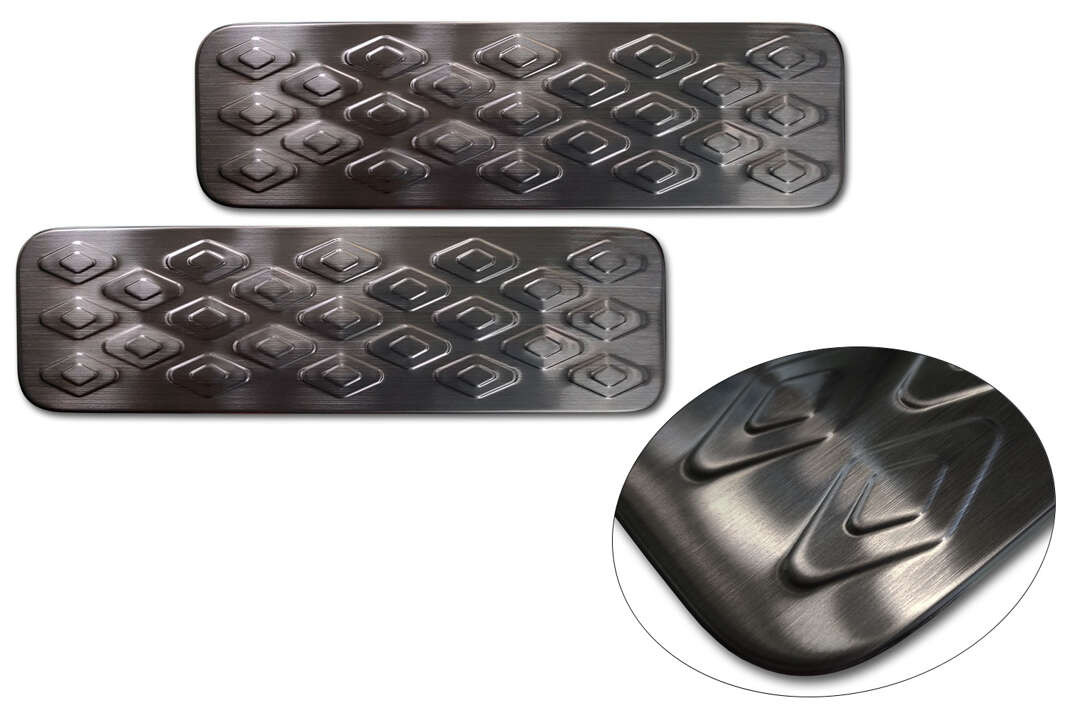 Brushed Black Door Sill Protector Guards For Volkswagen ID. Buzz (2022+) - Inner