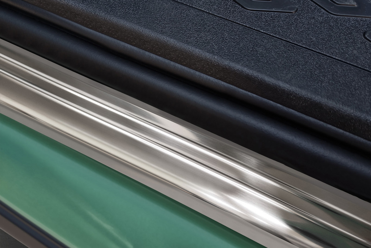 Satin Silver Door Sill Protector Guards For Volkswagen ID. Buzz (2022+) - Outer