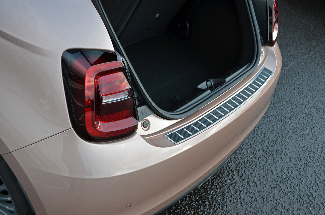 Carbon Foiled Rear Bumper Protector Guard To Fit Fiat 500e (2021+)
