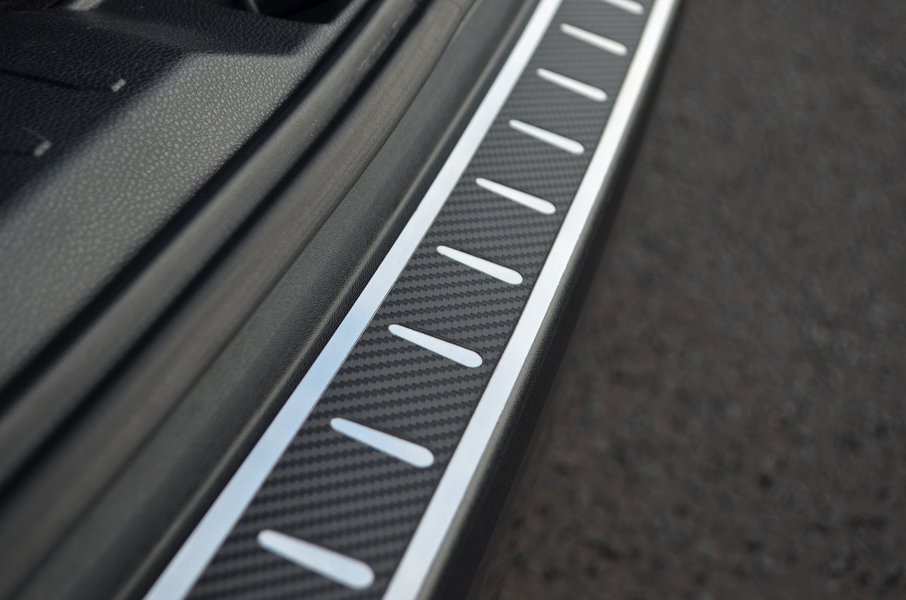 Carbon Foiled Rear Bumper Protector Guard To Fit VW Golf VII Estate (2012-19)