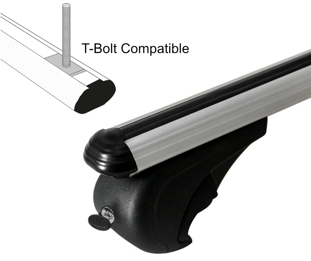 Cross Bars For Roof Rails To Fit Volkswagen T7 Transporter (2025+) 75KG Lockable