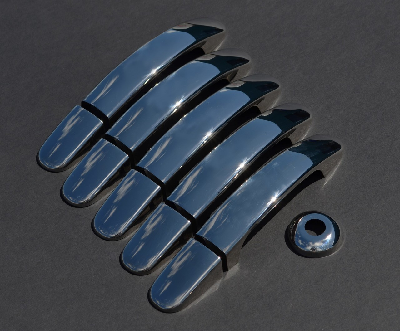 Chrome Door Handle Trim Set Covers To Fit Ford Transit 5dr (2014+)