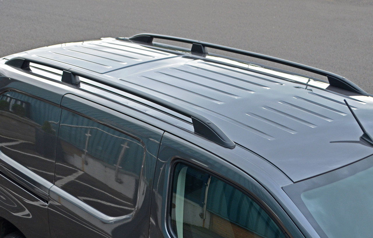 Black Aluminium Roof Rack Rails Side Bars For L2 LWB VW T7 Transporter (2025+)
