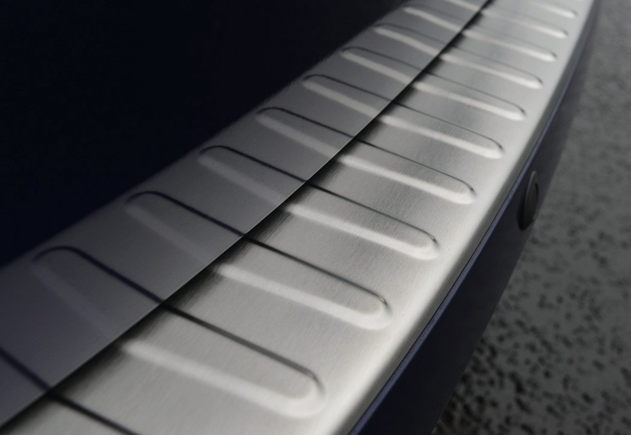 To Fit Volkswagen T7 Multivan (2022+): Rear Bumper Protector Guard Brushed Steel