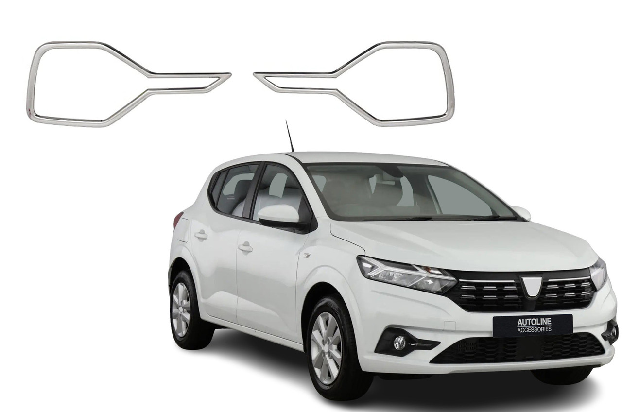 Chrome Fog Light Trim Covers To Fit Dacia Sandero (2021+)