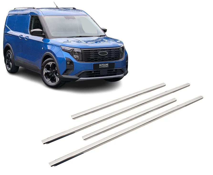 Chrome Window Trim Covers (4 Piece) To Fit Tourneo Courier (2024+)
