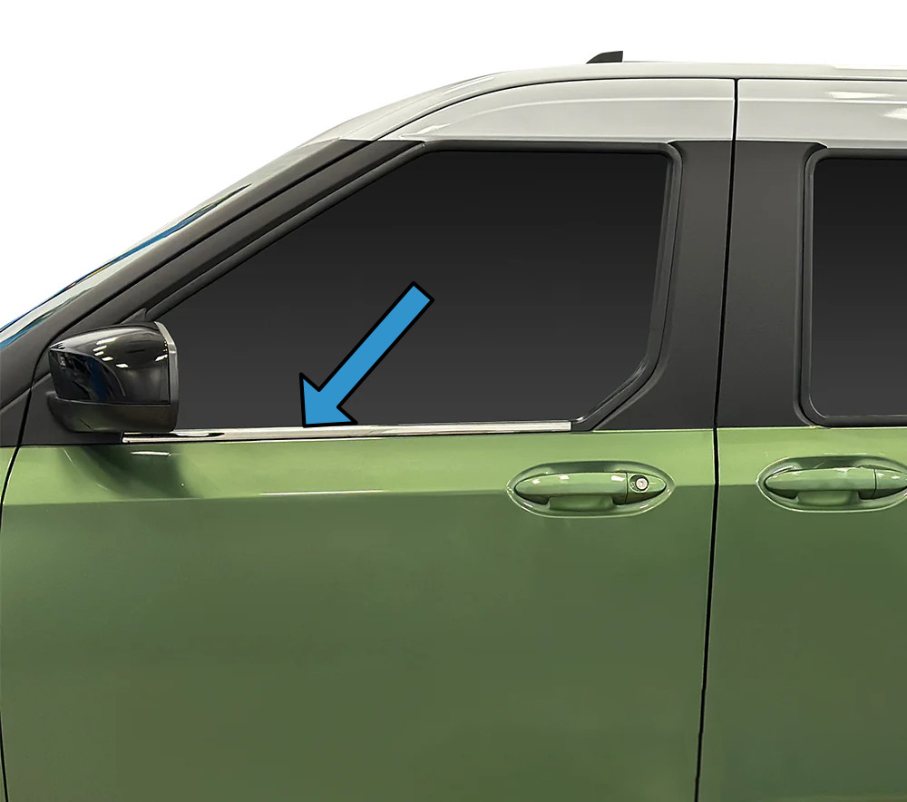 Chrome Window Trim Covers (2 Piece) To Fit Transit Courier (2024+)