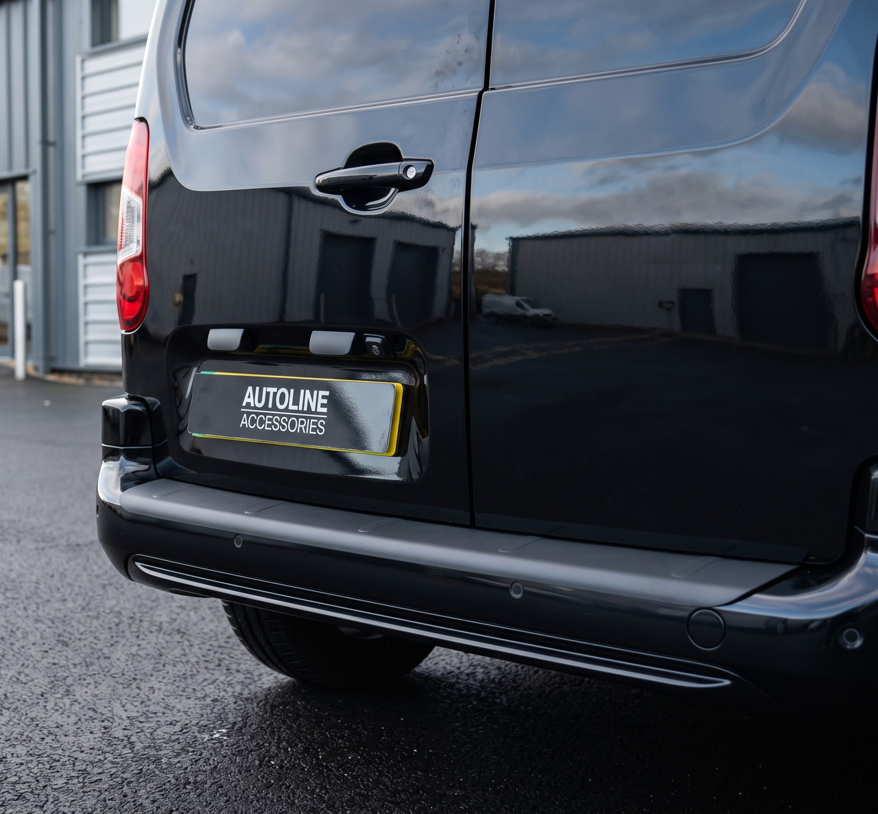 Black ABS Rear Bumper Protector Guard To Fit Fiat Doblo (2023+)
