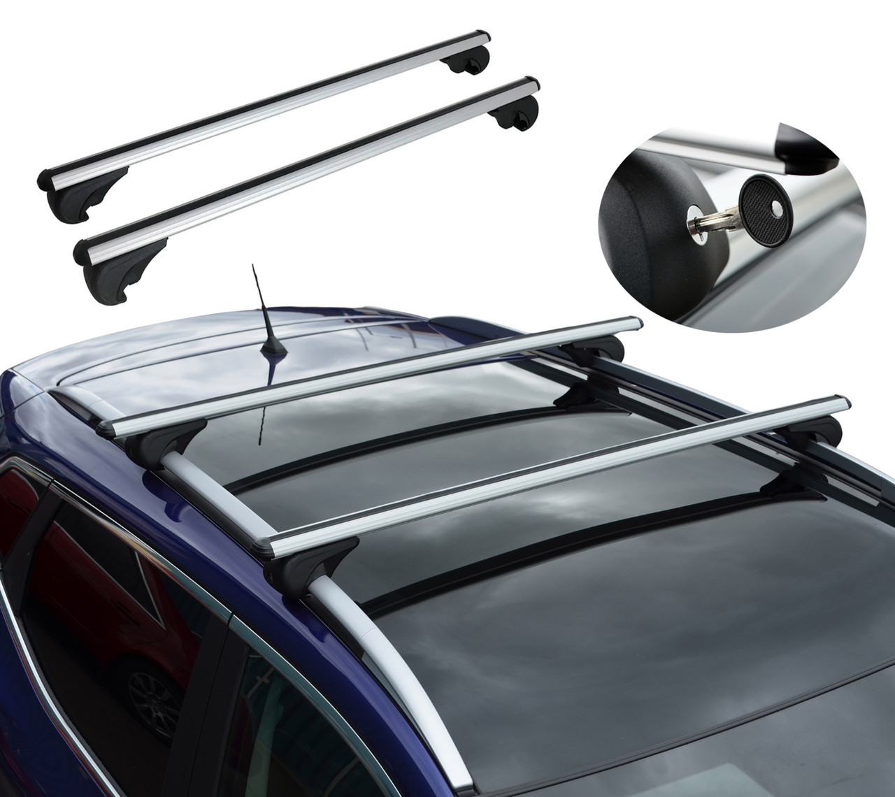 Cross Bars For Roof Rails To Fit Alfa Romeo Tonale (2022+) 75kg