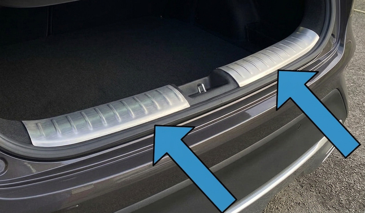 Brushed Rear Bumper Guard Boot Sill Covers To Fit Kia XCeed (2019+)