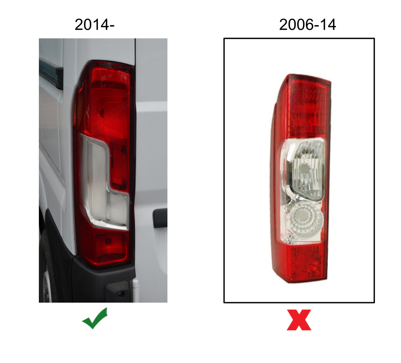 Chrome Rear Tail Light Trim Covers To Fit Peugeot Boxer (2014+)