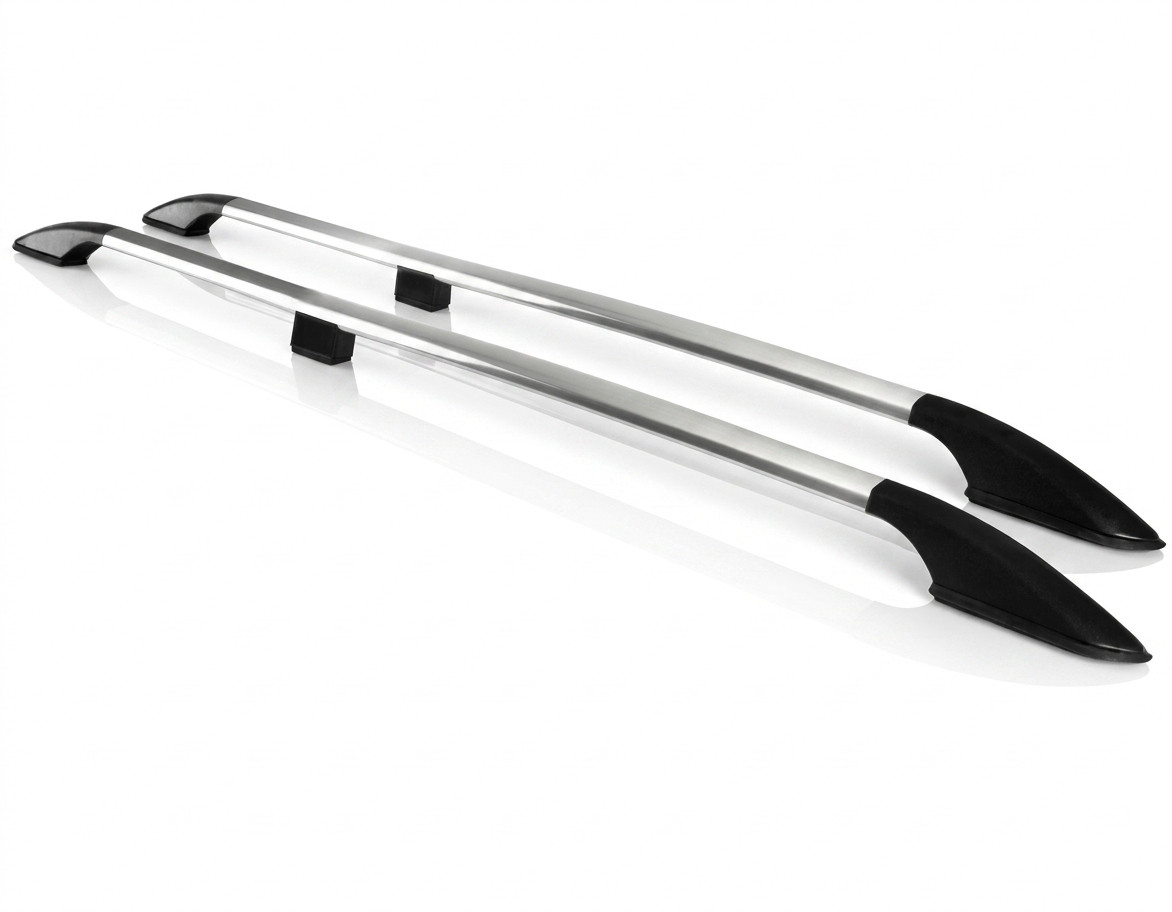 Gloss Aluminium Roof Rack Rails Side Bars To Fit L1 Fiat Doblo (2023+) 75kg