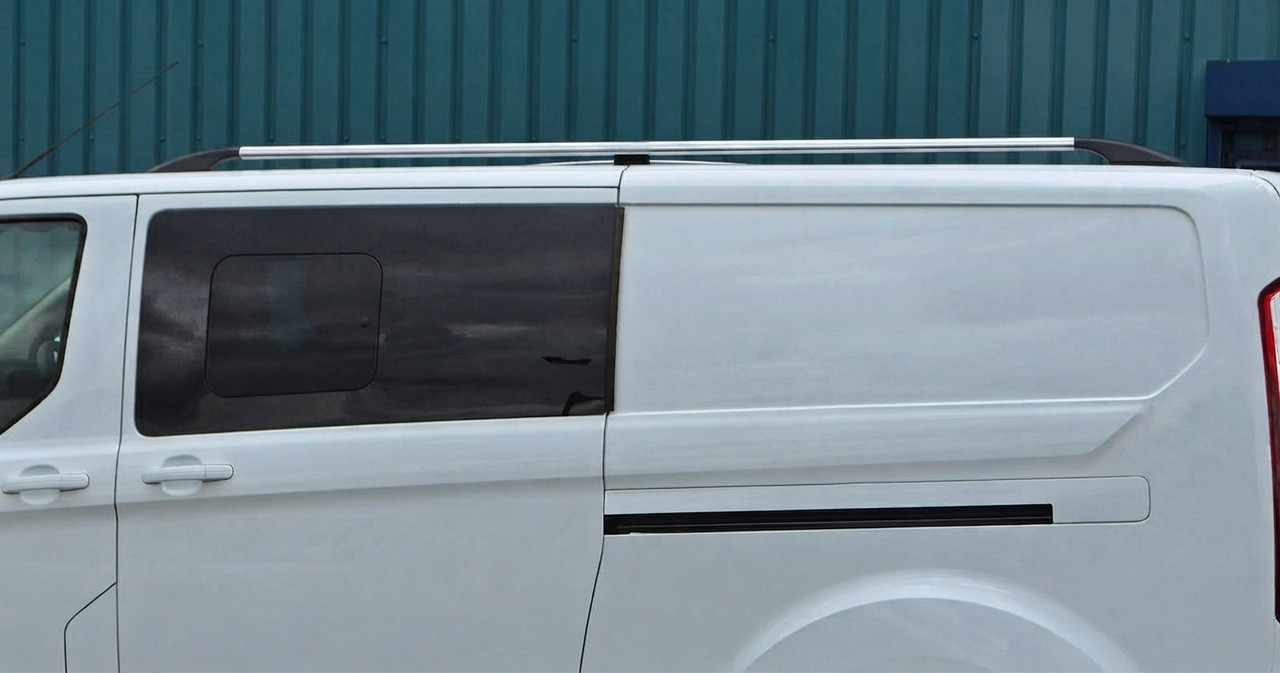 Gloss Aluminium Roof Rack Rails Side Bars To Fit L2 Fiat Doblo (2023+) 75kg