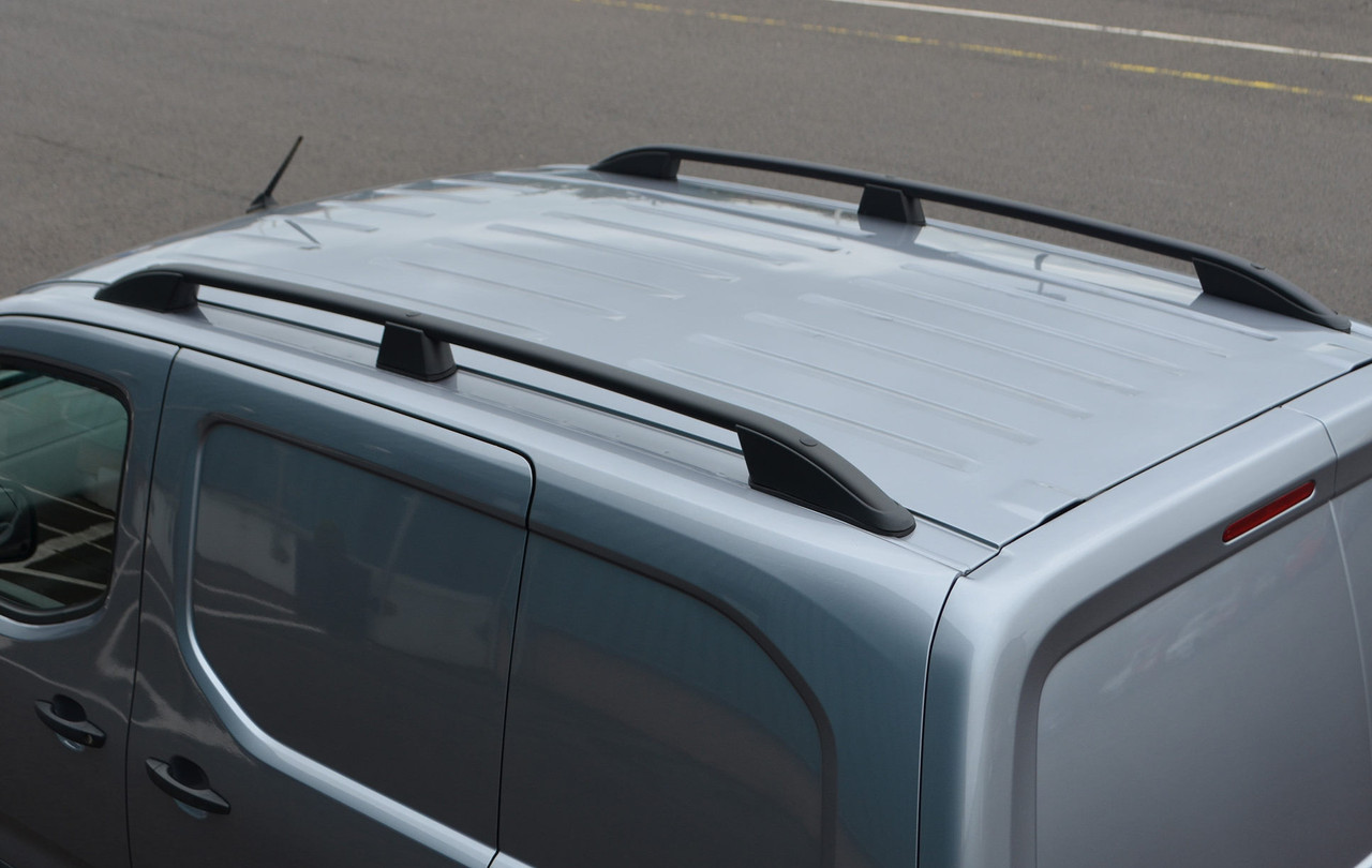 Black Aluminium Roof Rack Rails Side Bars For SWB Volkswagen ID. Buzz (2022+) L1