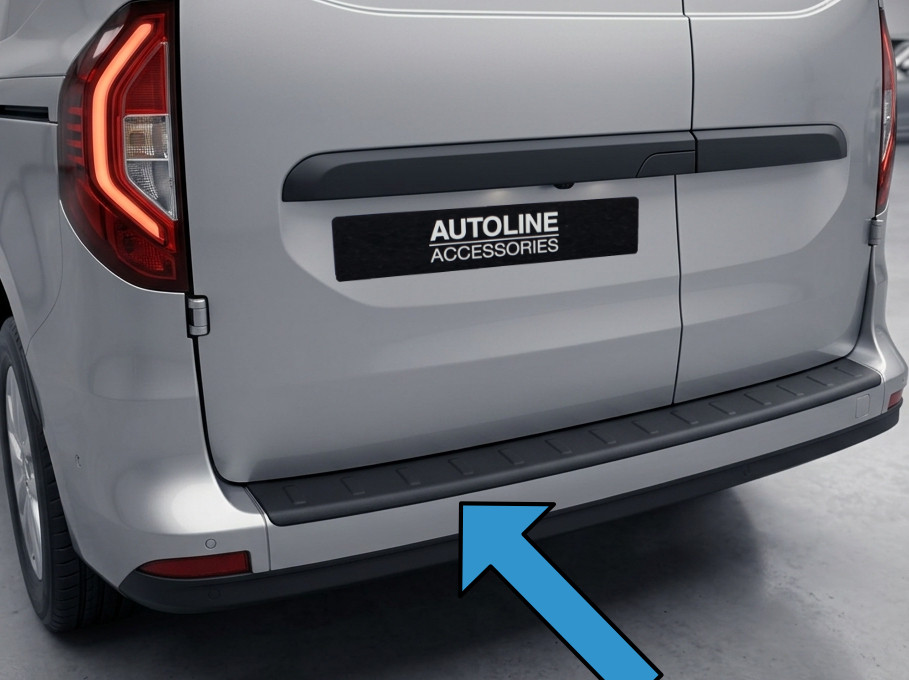 Black ABS Rear Bumper Protector Guard To Fit Nissan Townstar (2023+)