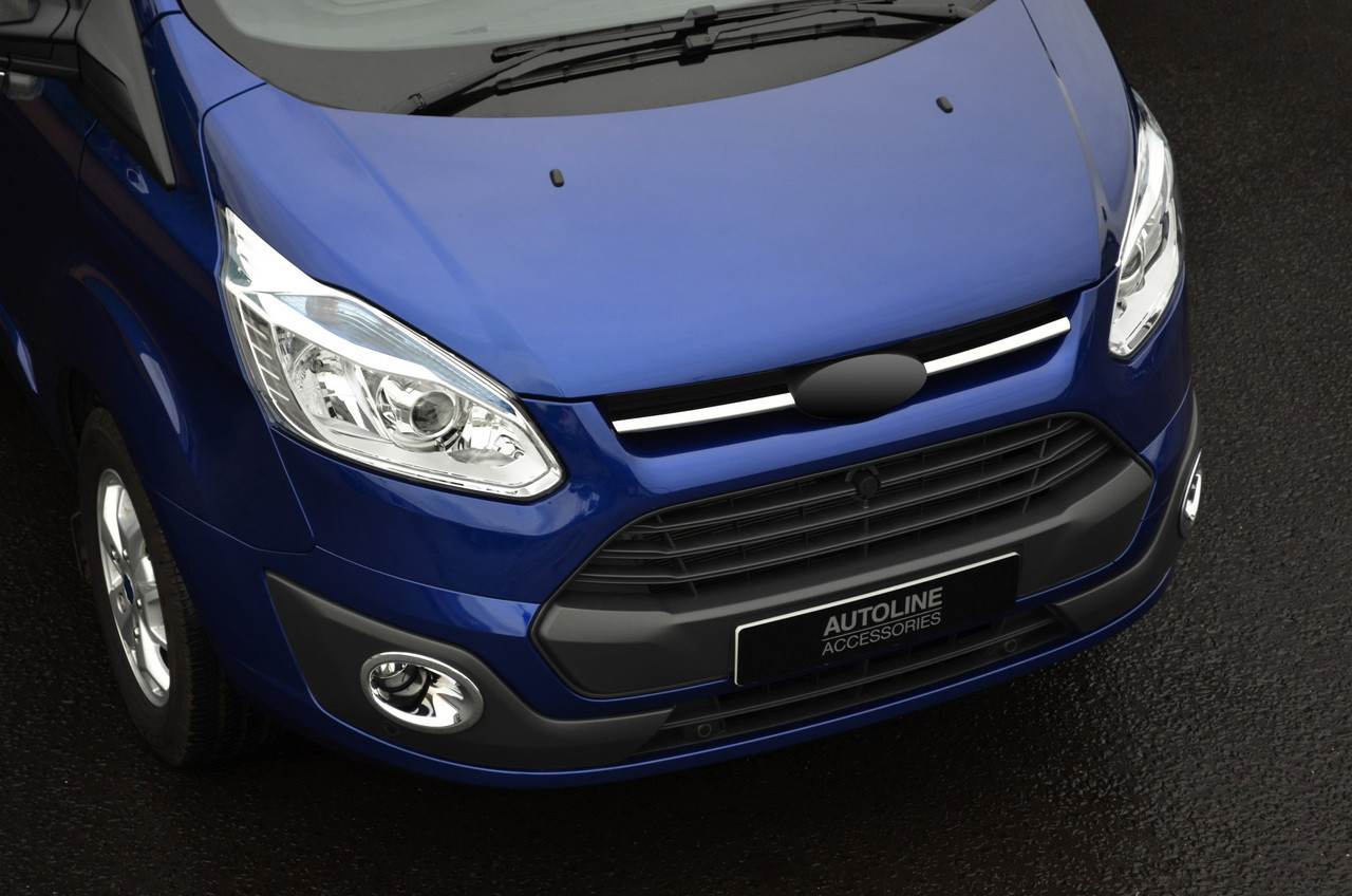 Chrome Fog Light Lamp Trim Covers Accents Set To Fit Ford Transit Custom (12-17)  - Autoline Accessories Limited