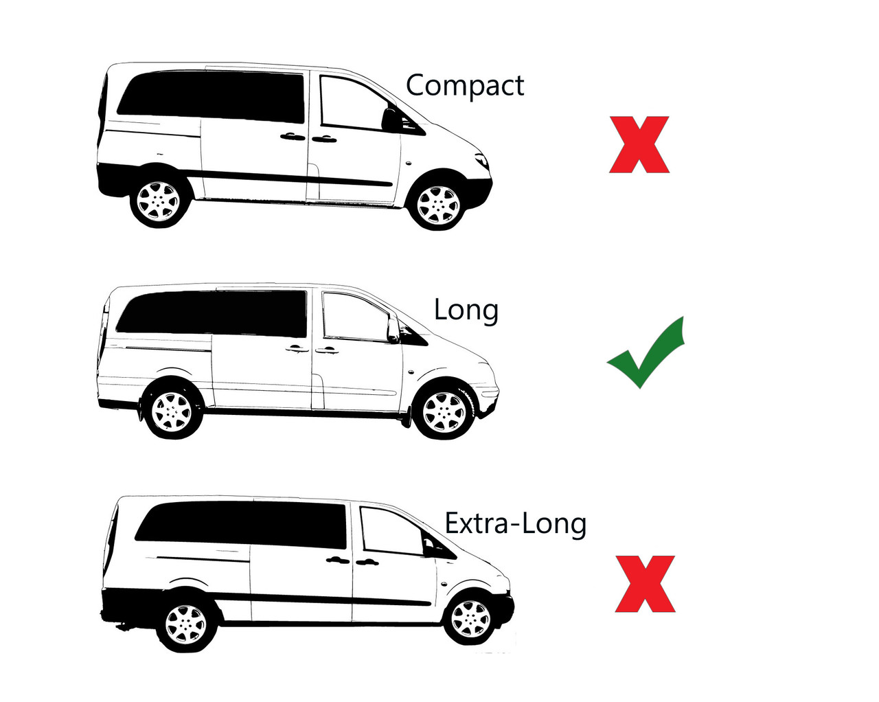 Polished Roof Rack Bars Side Rails For Long (L2) Mercedes Viano (2004-14)
