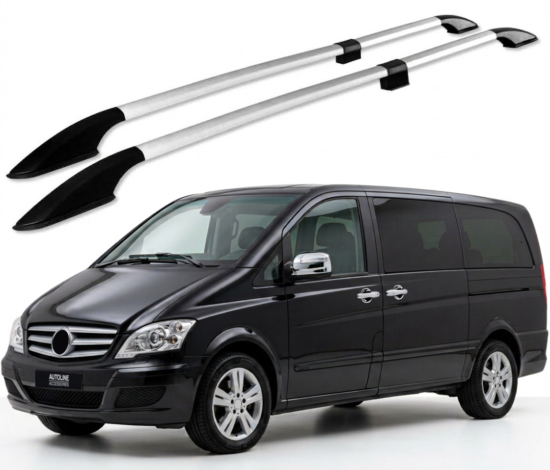 Roof Rack Side Bars To Fit Extra Long (L3) Mercedes Viano (2004-14)