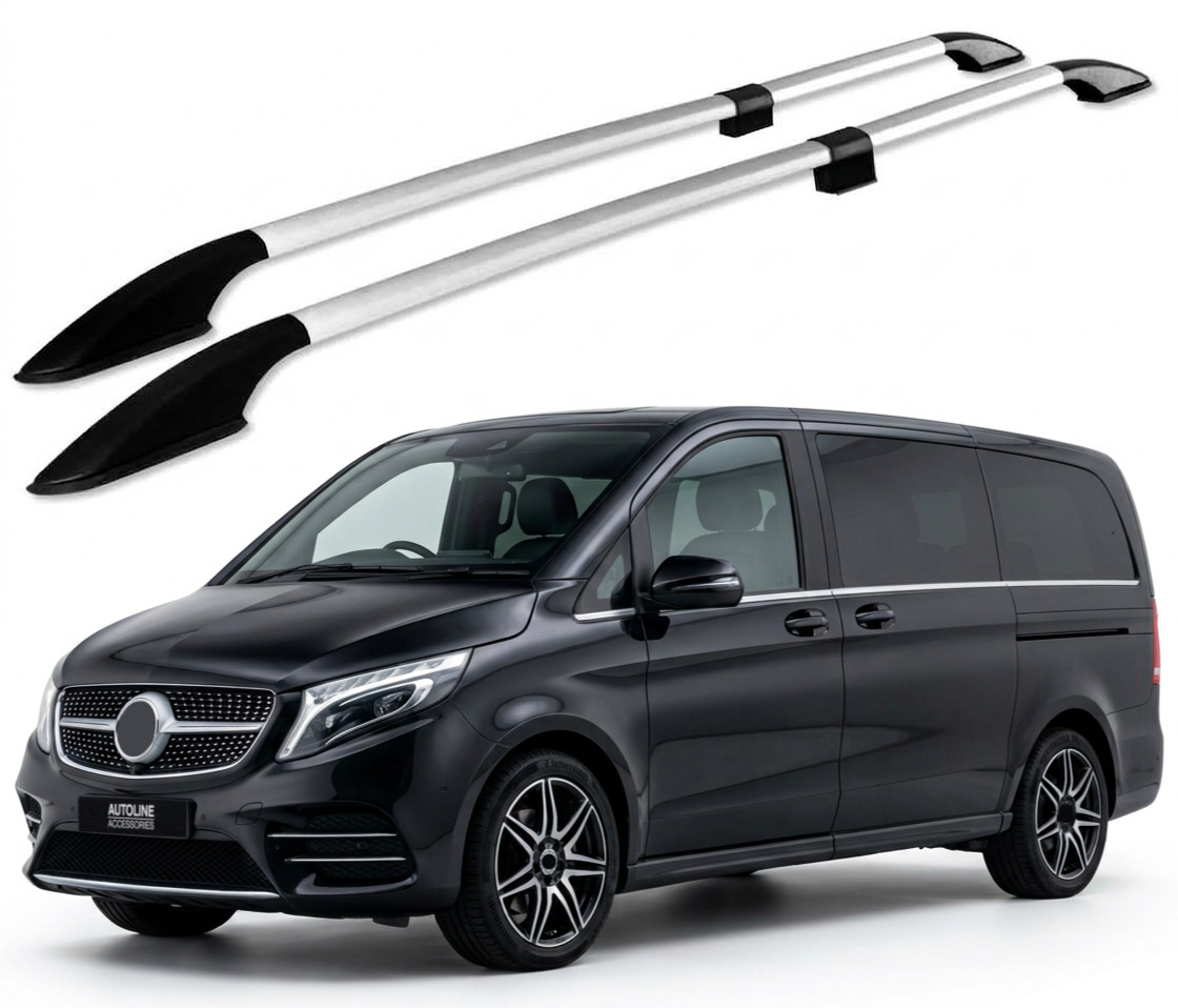 Roof Rack Side Bars To Fit Long (L2) Mercedes V-Class (2015+)