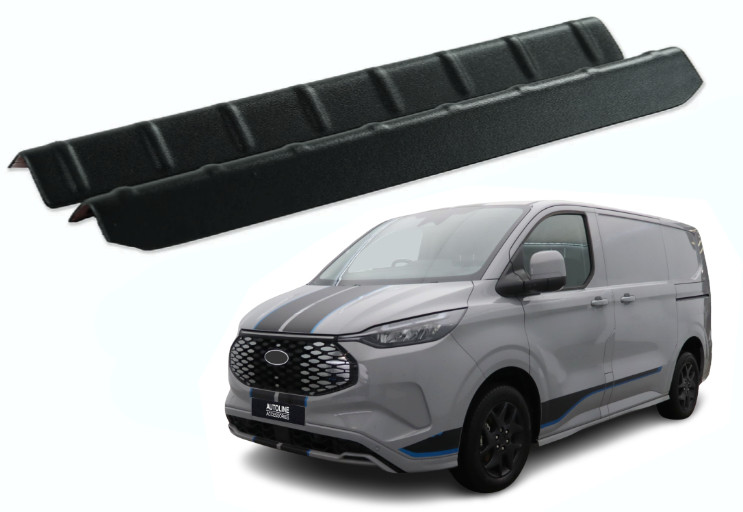 Black ABS Front Door Sill Covers Protectors (2 Pc) For Ford Transit Custom 2024+