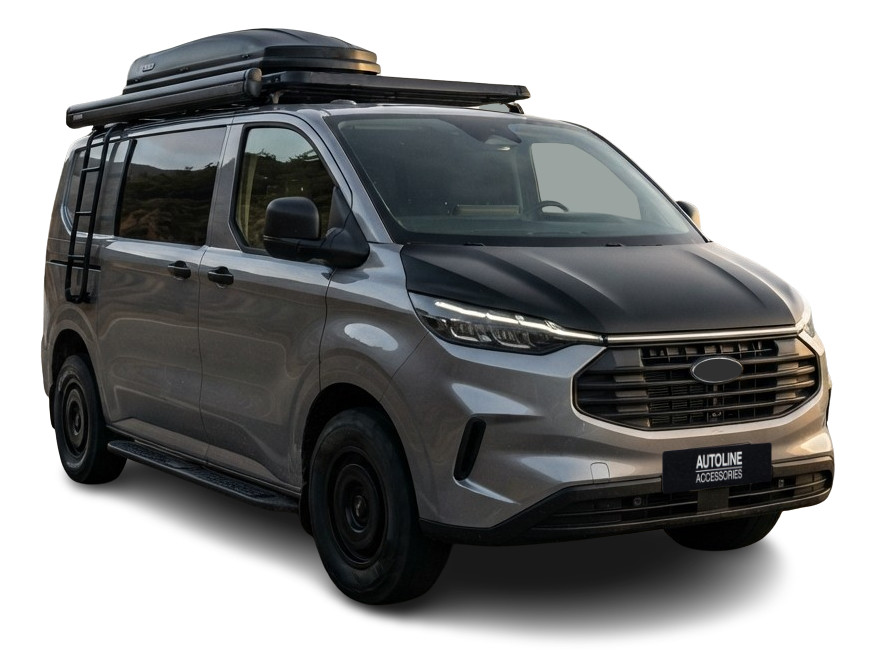 For Ford Transit Custom (2024+): Black Full Bonnet Bra Protector Guard