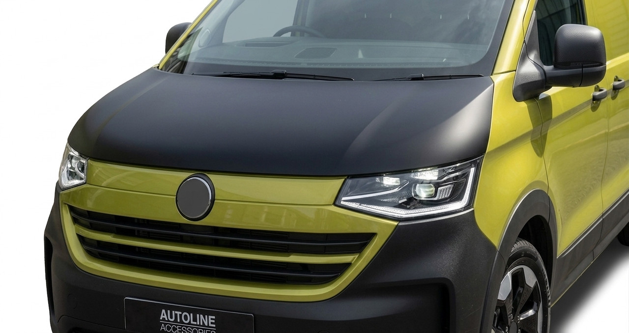 For VW T7 Transporter (2025+): Black Full Bonnet Bra Protector Guard