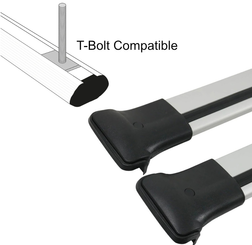 Aluminium Cross Bars For Roof Rails To Fit Nissan Townstar (2023+) 75KG