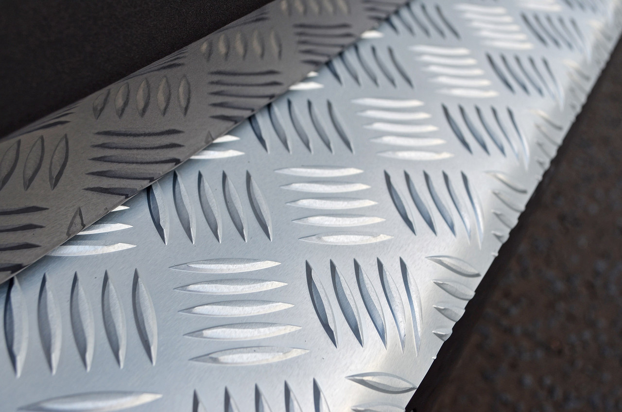 For Ford Transit Custom (2012-22): Silver Anodised Rear Bumper Protector Guard