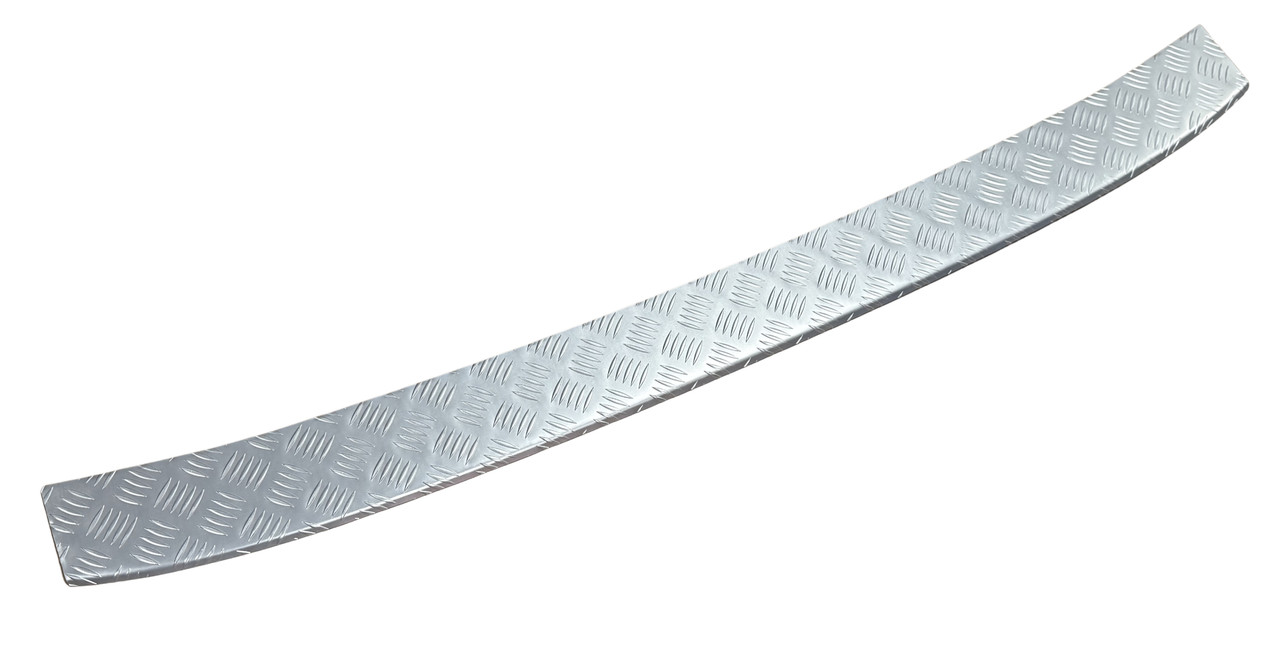 For Ford Transit Custom (2012-22): Silver Anodised Rear Bumper Protector Guard