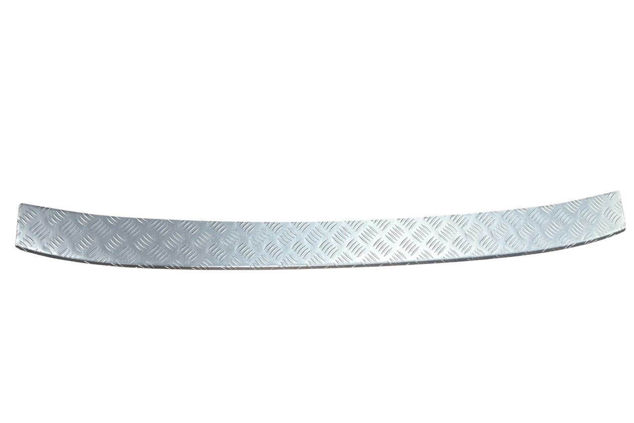 For Ford Transit Custom (2012-22): Silver Anodised Rear Bumper Protector Guard