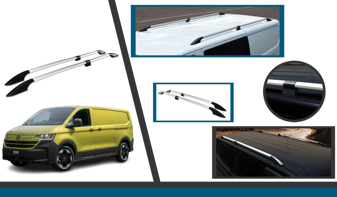Aluminium Roof Bars Side Rails To Fit L2 LWB VW T7 Transporter (2025+)