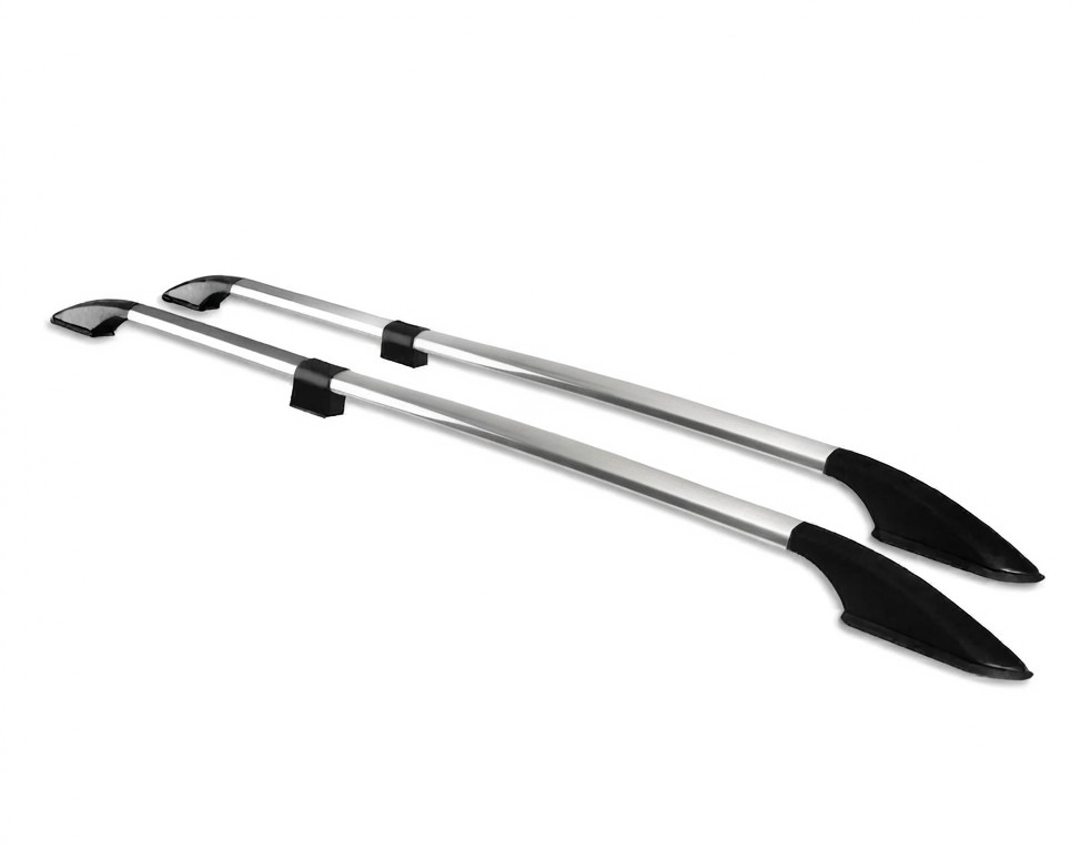 Polished Aluminium Roof Bars Side Rails For L2 LWB Ford Transit Custom (2024+)