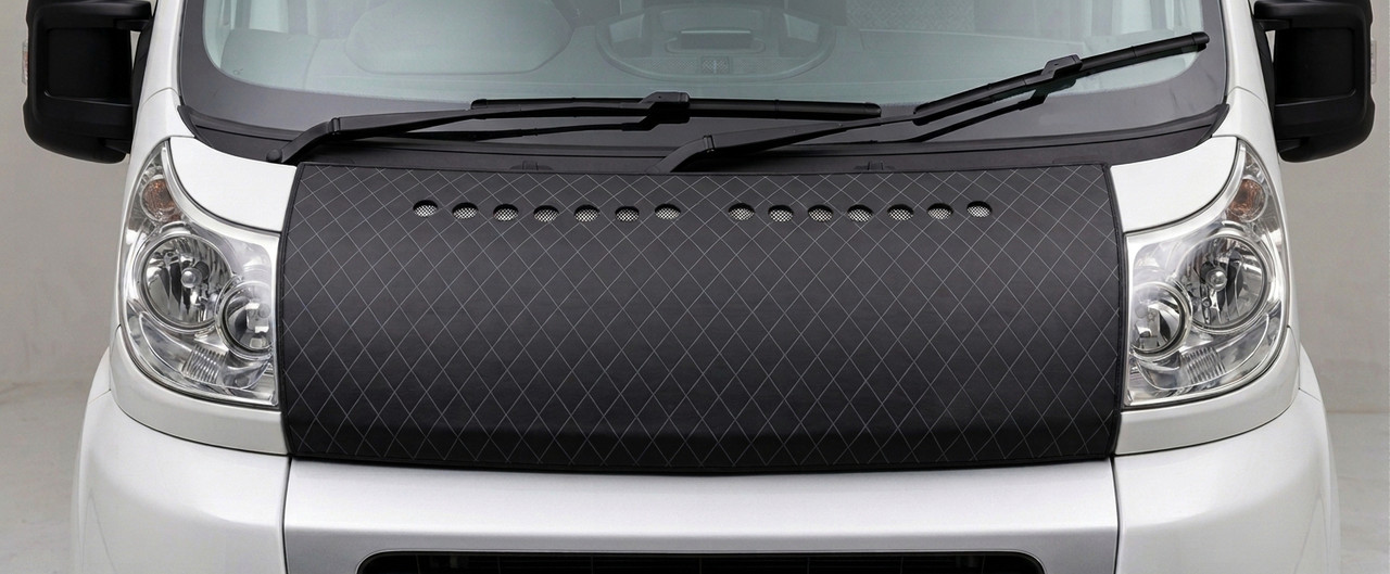 For Citroen Relay (2006-14): Black Diamond Bonnet Bra Protector Guard