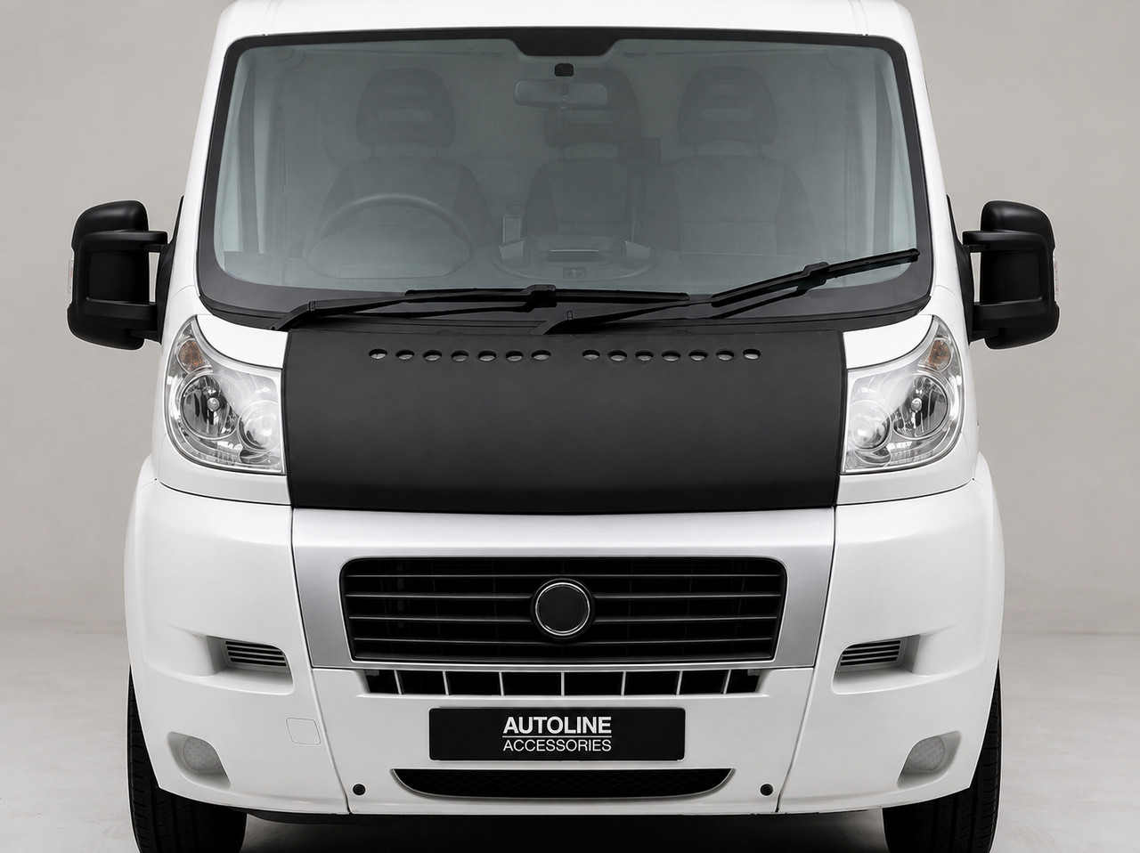 For Citroen Relay (2006-14): Black Full Bonnet Bra Protector Guard
